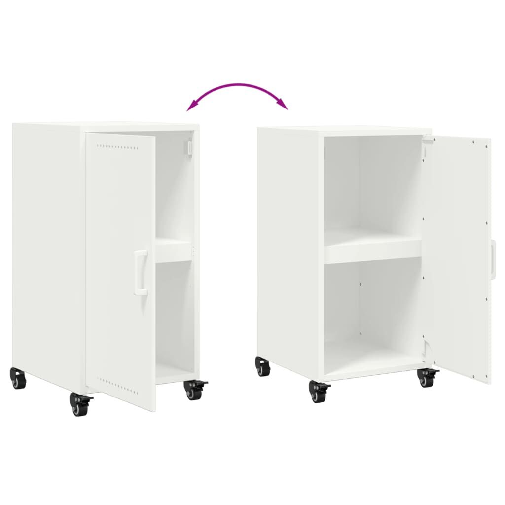 vidaXL Μπουφές Λευκός 36x39x72 εκ. από Ατσάλι