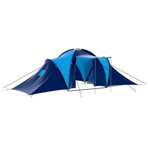 vidaXL &Sigma;&kappa;&eta;&nu;ή Camping 9 &Alpha;&tau;ό&mu;&omega;&nu; &Sigma;&kappa;&omicron;ύ&rho;&omicron; &Mu;&pi;&lambda;&epsilon; / &Mu;&pi;&lambda;&epsilon; &Upsilon;&phi;&alpha;&sigma;&mu;ά&tau;&iota;&nu;&eta;