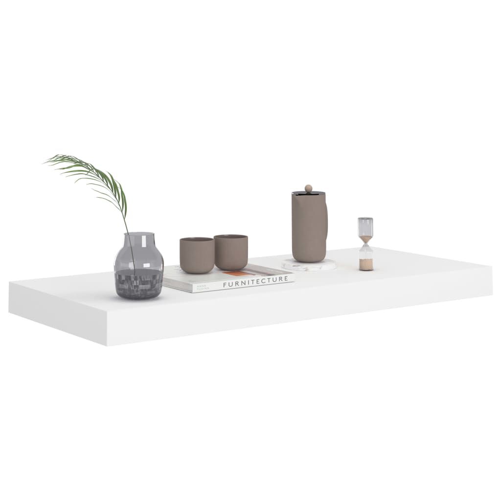 vidaXL Ράφια Τοίχου 2 τεμ. Άσπρα 60 x 23,5 x 3,8 εκ. MDF