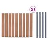 vidaXL Σετ Πάνελ Περίφραξης Καφέ 526x186 εκ. από WPC