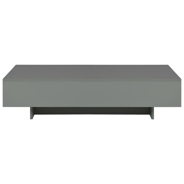 vidaXL Τραπεζάκι Σαλονιού Γυαλιστερό Γκρι 115 x 55 x 31 εκ. από MDF