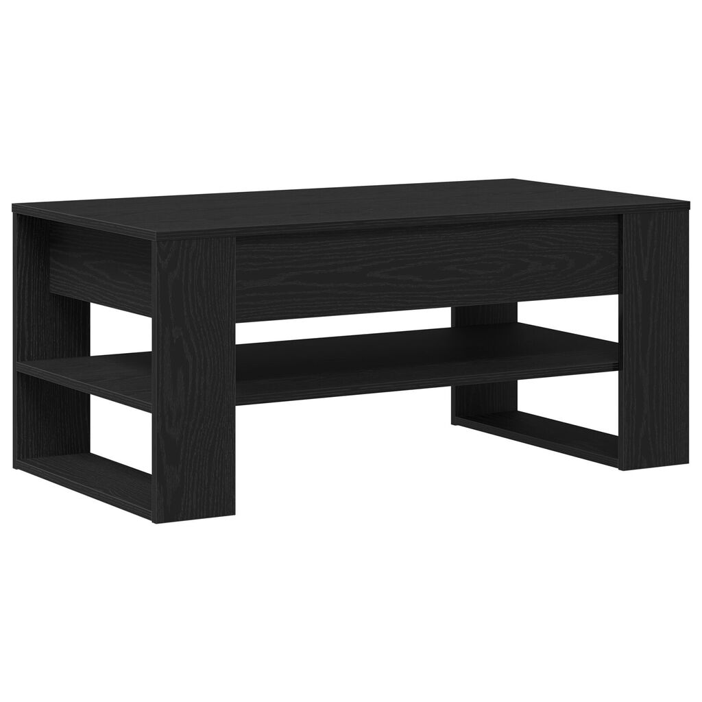 vidaXL Μαύρο Τραπεζάκι Σαλονιού από Δρυ 102x55x45 εκ. από επεξεργασμένο ξύλο