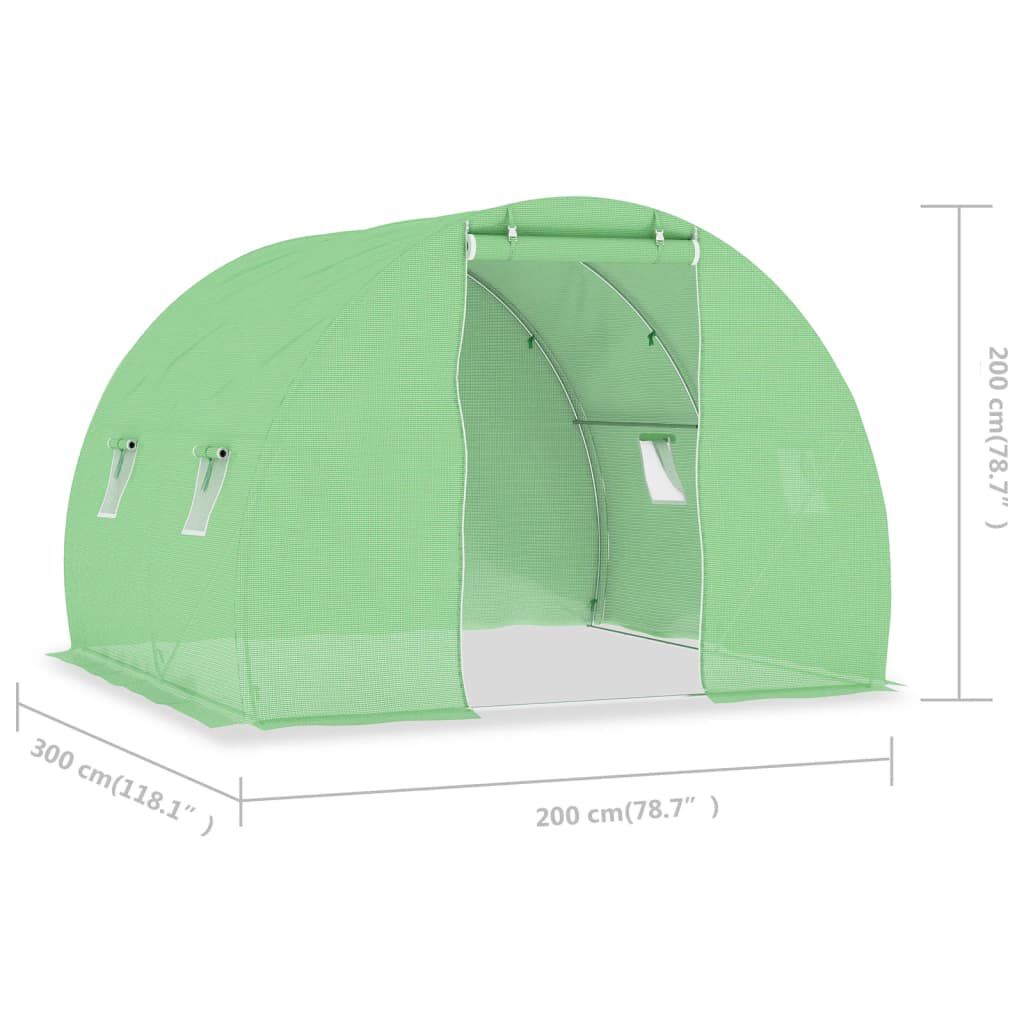 vidaXL Θερμοκήπιο 6 μ² 3 x 2 x 2 μ.