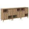 vidaXL &Pi;&alpha;&rho;&alpha;&delta;&omicron;&sigma;&iota;&alpha;&kappa;ά &Pi;&lambda;&epsilon;&upsilon;&rho;&iota;&kappa;ά Έ&pi;&iota;&pi;&lambda;&alpha; 3 &tau;&mu;&chi;. Artisan Oak 60 x 35 x 70 cm