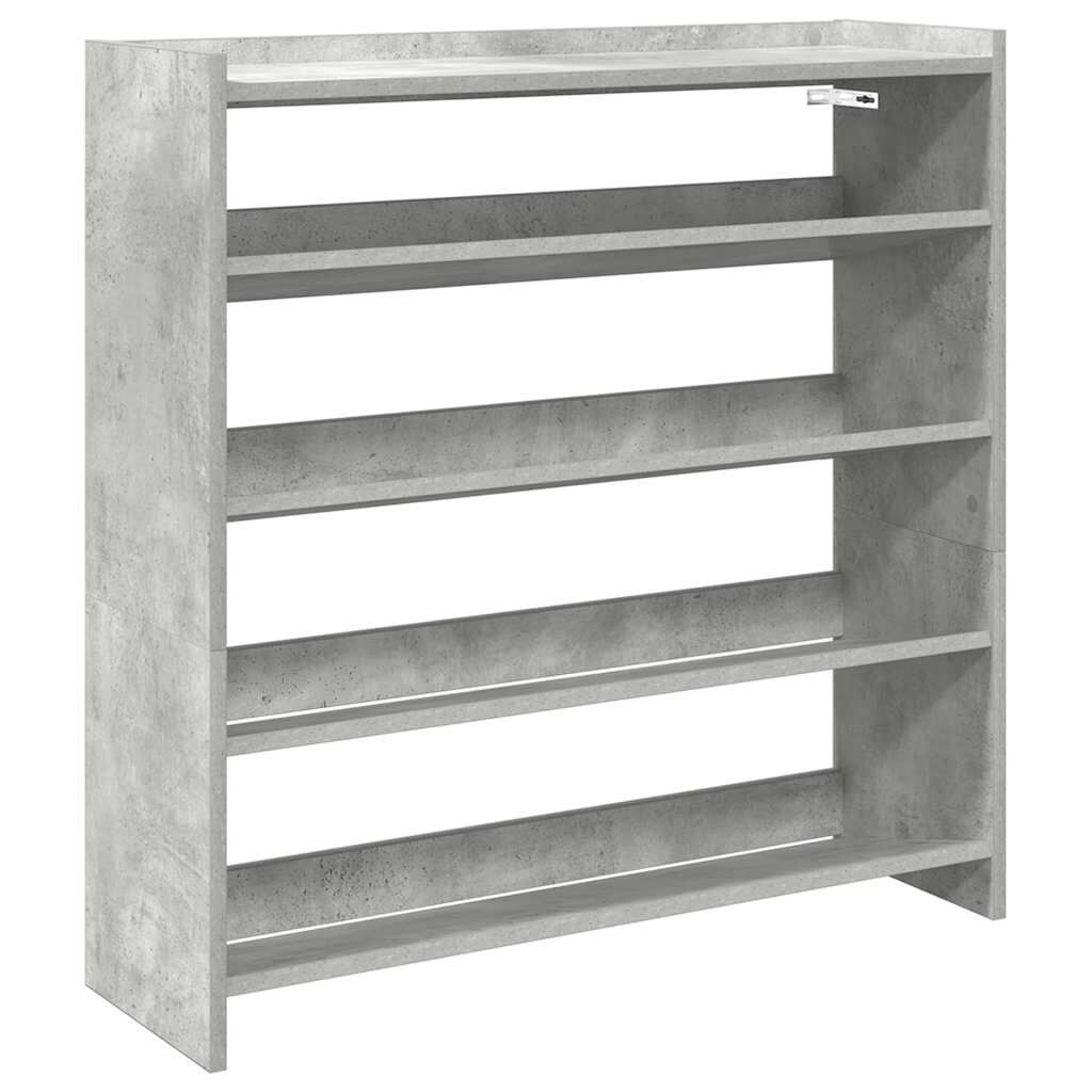 Ράφι παπουτσιών vidaXL Γκρι μπετόν 80x25x81 cm Κατασκευασμένο ξύλο
