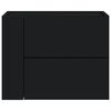vidaXL Κομοδίνο Επιτοίχιο Μαύρο 45x30x35 εκ.