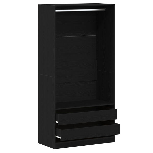 vidaXL Ντουλάπα Μαύρης Δρυς - 100 x 50 x 200 εκ. - Φτιαγμένη από Νευροξύλο
