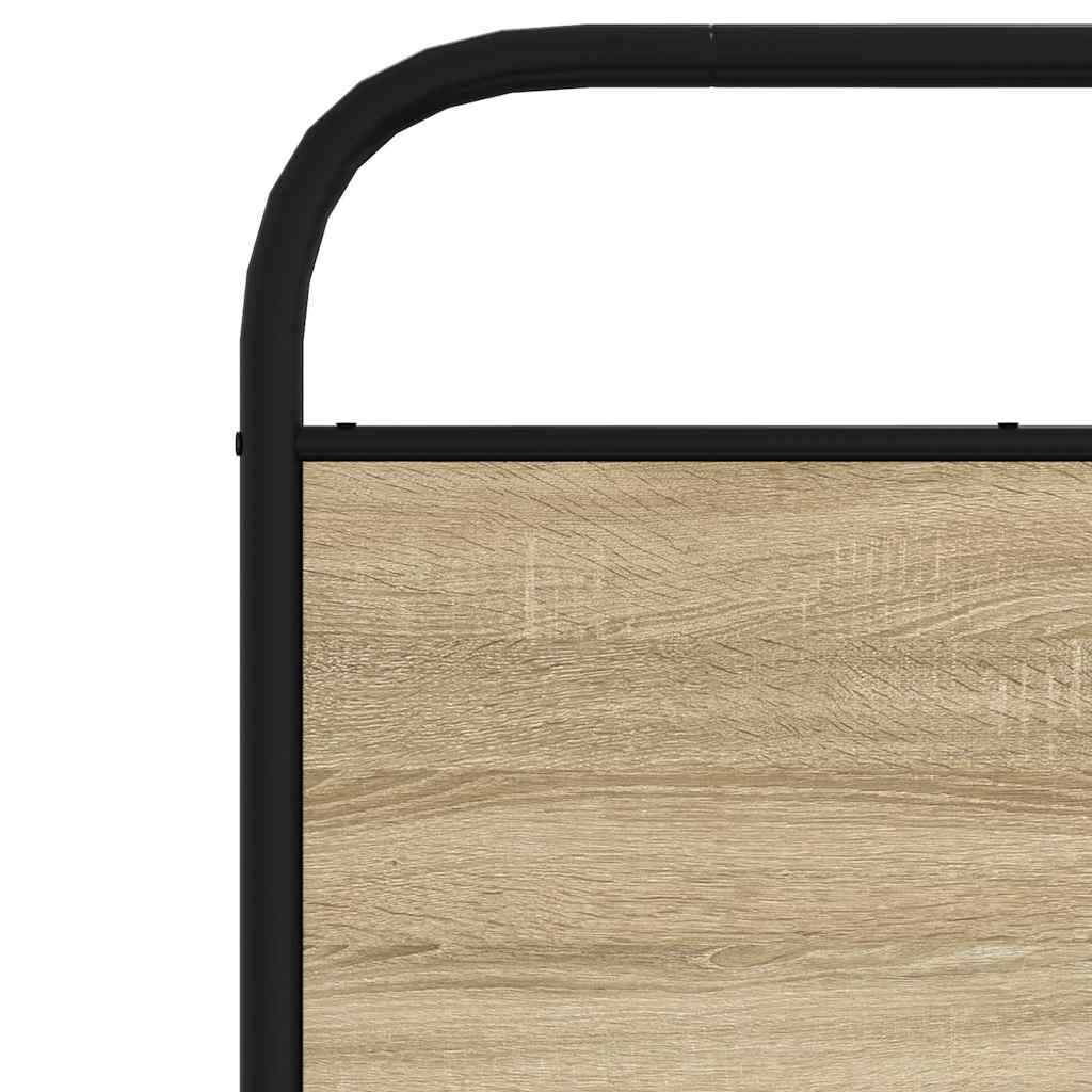 vidaXL Κεφαλάρι Sonoma Δρυς 80 εκ. Ατσάλινο/Επεξεργασμένο Ξύλο