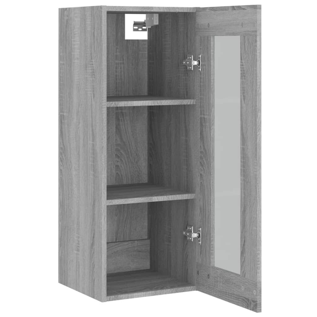 vidaXL Ντουλάπι Τοίχου Κρεμαστό Γκρι sonoma 34,5x34x90 εκ.