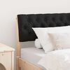 vidaXL Ταπετσαρισμένο κεφαλάρι Μαύρο 90 cm Στερεά ξυλεία πεύκου