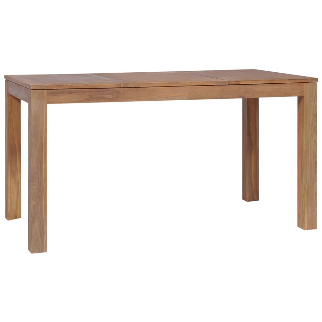 vidaXL Τραπεζαρία 140 x 70 x 76 εκ. Μασίφ Ξύλο Teak / Φυσικό Φινίρισμα