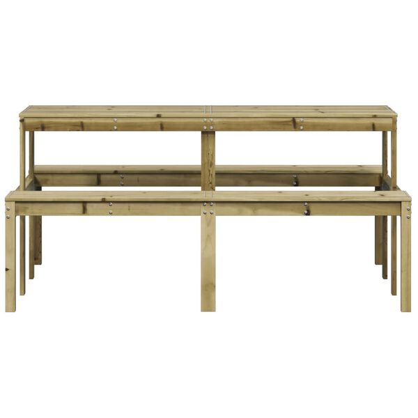 vidaXL Τραπέζι Πικνίκ 160 x 134 x 75 εκ. από Εμποτισμένο Ξύλο Πεύκου