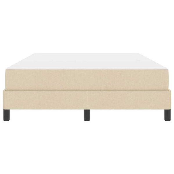 vidaXL Κρεβάτι με ελατήρια με στρώμα Κρεμ 160 x 200 cm ύφασμα