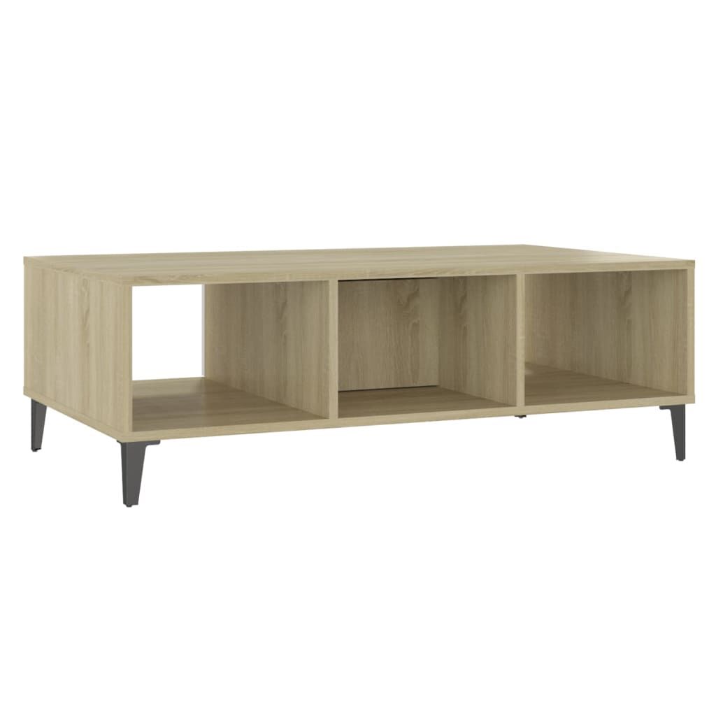 vidaXL Τραπεζάκι Σαλονιού Λευκό/Sonoma Δρυς 103,5x60x35εκ. Επεξ. Ξύλο