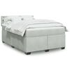 vidaXL Κρεβάτι Boxspring με Στρώμα Ανοιχτό Γκρι 160x200 εκ. Βελούδινο