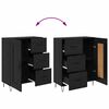 vidaXL Highboard &mu;&epsilon; &sigma;&upsilon;&rho;&tau;ά&rho;&iota; 2 pcs &Mu;&alpha;ύ&rho;&eta; &Omicron;&xi;&upsilon;ά &Epsilon;&pi;&epsilon;&xi;&epsilon;&rho;&gamma;&alpha;&sigma;&mu;έ&nu;&omicron; &xi;ύ&lambda;&omicron;