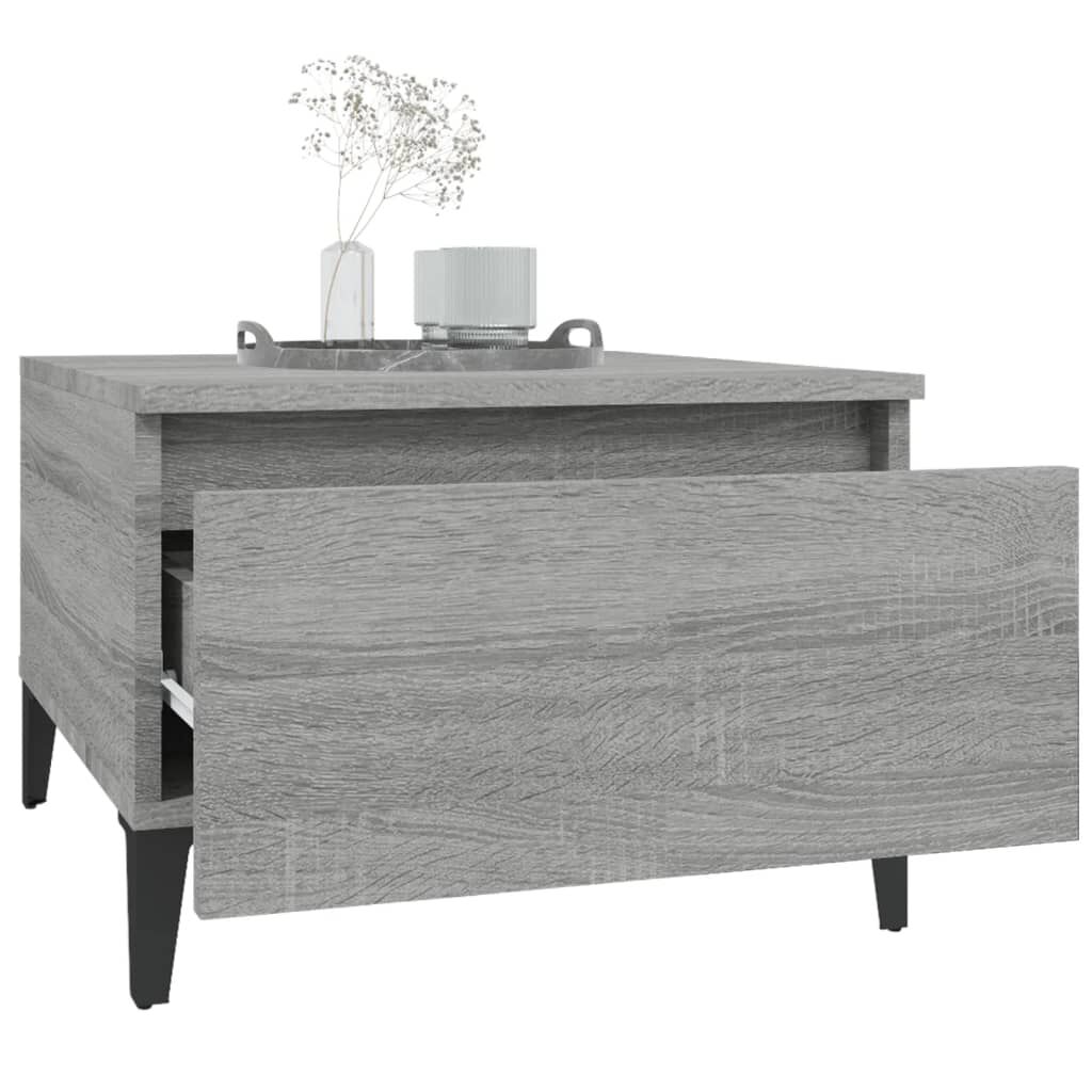 vidaXL Τραπέζι Βοηθητικό Γκρι Sonoma 50x46x35 εκ. Επεξεργασμένο Ξύλο