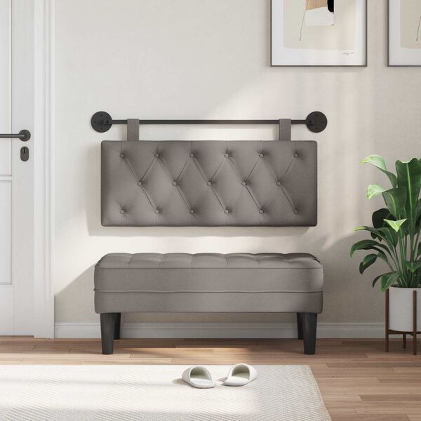 vidaXL &Kappa;&rho;&epsilon;&mu;&alpha;&sigma;&tau;ό &Kappa;&epsilon;&phi;&alpha;&lambda;ά&rho;&iota; &Epsilon;&pi;&iota;&tau;&omicron;ί&chi;&iota;&omicron; Taupe 110 x 55 x 7 &epsilon;&kappa; ύ&phi;&alpha;&sigma;&mu;&alpha;