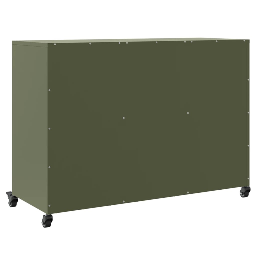 vidaXL Ντουλάπι Πράσινο Λαδί 100,5x39x72 εκ. από Ατσάλι