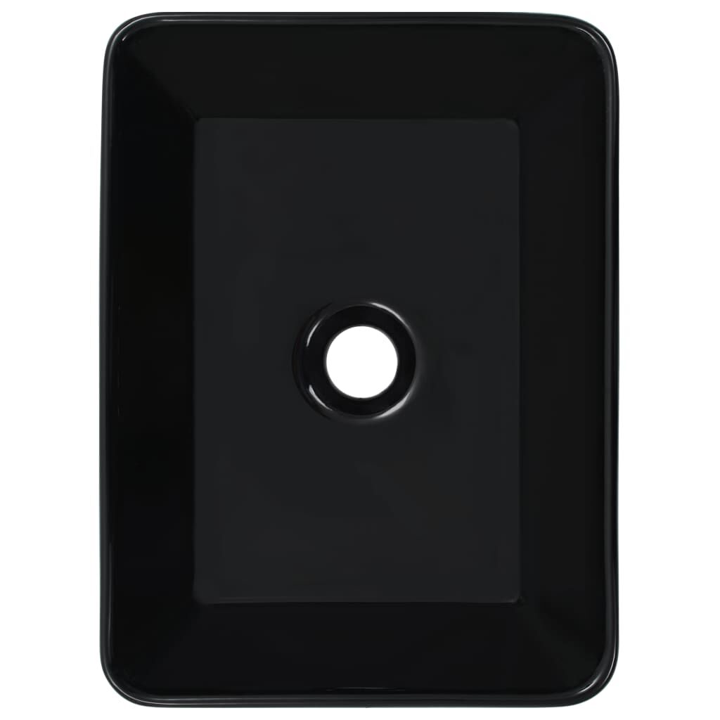 vidaXL Νιπτήρας Μαύρος 40 x 30 x 13 εκ. Κεραμικός