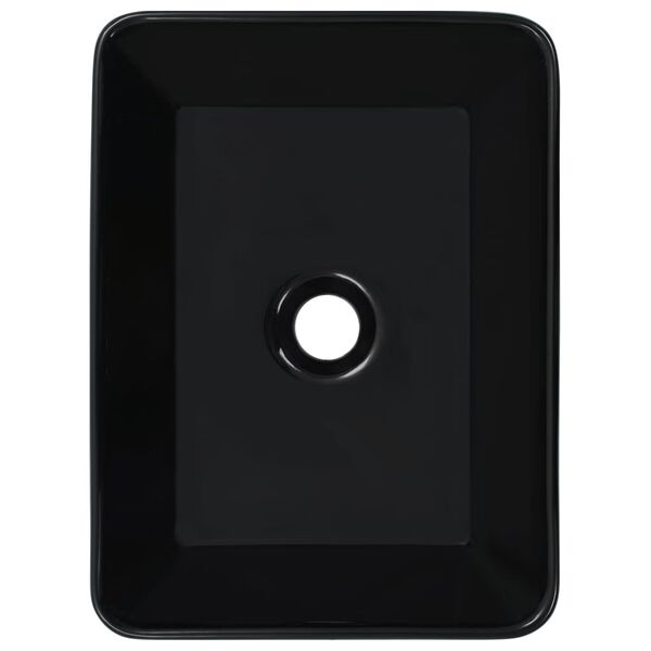 vidaXL Νιπτήρας Μαύρος 40 x 30 x 13 εκ. Κεραμικός