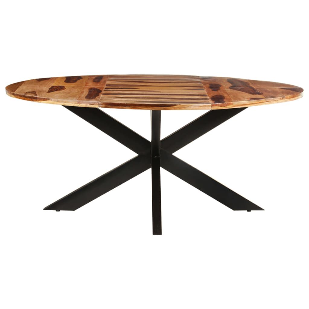 vidaXL Τραπεζαρία Στρογγυλή 175x75 εκ. Ξύλο Ακακίας & Μελί Φινίρισμα
