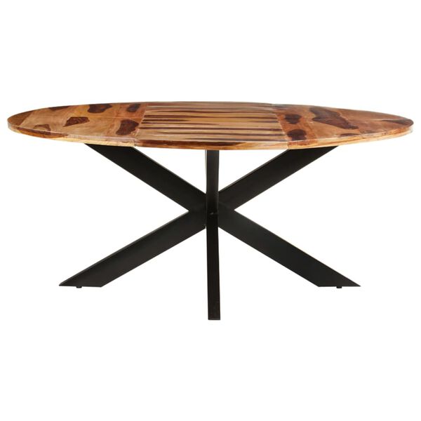 vidaXL Τραπεζαρία Στρογγυλή 175x75 εκ. Ξύλο Ακακίας & Μελί Φινίρισμα