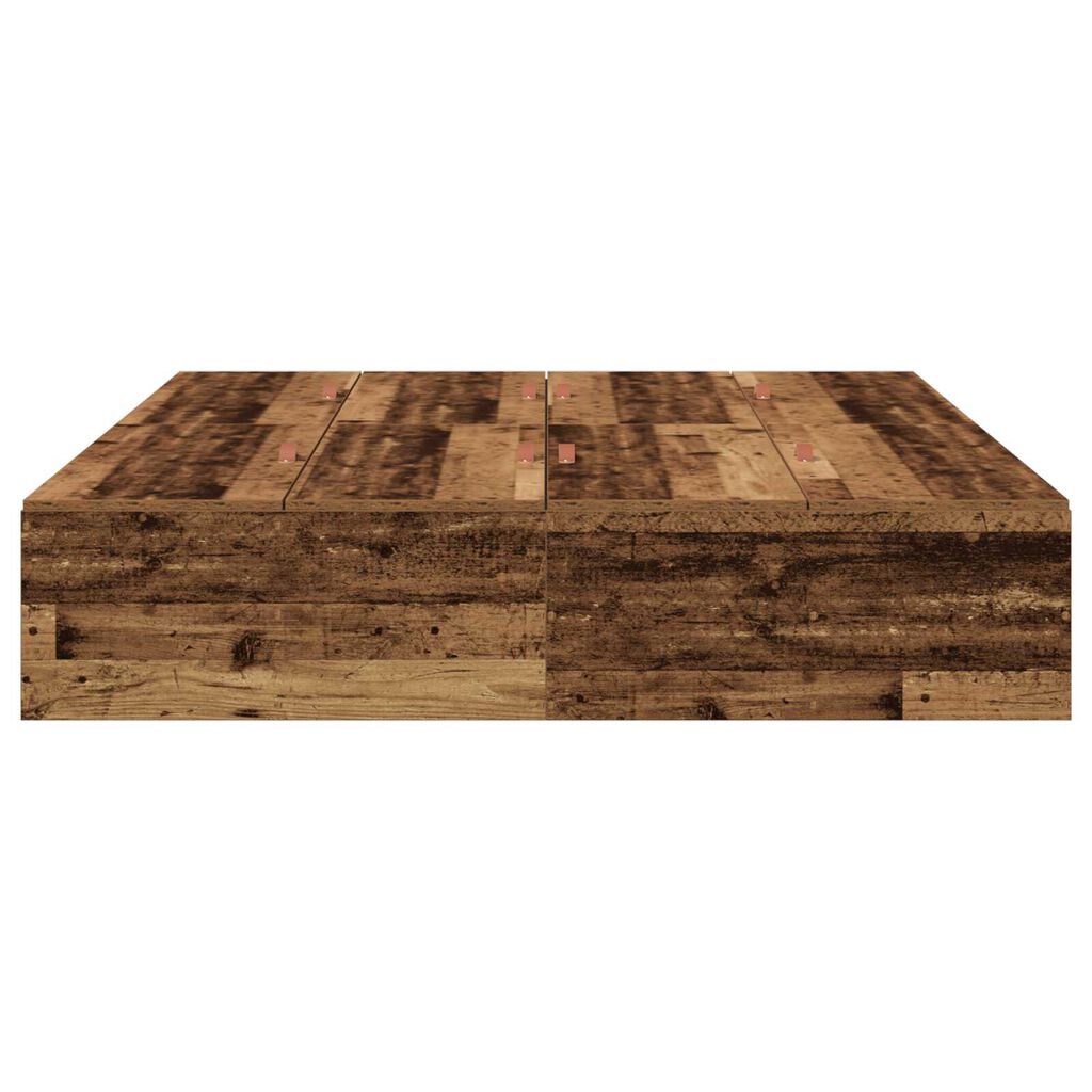 vidaXL Κρεβάτι Αποθήκης Παλιού Ξύλου 150x200 εκ