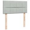 vidaXL Κρεβάτι Boxspring με Στρώμα Ανοιχτό Γκρι 90x190 εκ. Βελούδινο