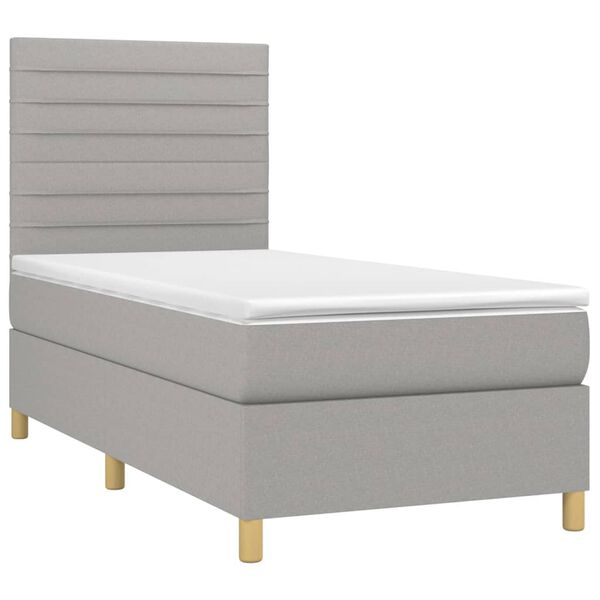 vidaXL &Kappa;&rho;&epsilon;&beta;ά&tau;&iota; Boxspring &mu;&epsilon; &Sigma;&tau;&rho;ώ&mu;&alpha; &Alpha;&nu;&omicron;&iota;&chi;&tau;ό &Gamma;&kappa;&rho;&iota; 90x200 &epsilon;&kappa;. &Upsilon;&phi;&alpha;&sigma;&mu;ά&tau;&iota;&nu;&omicron;