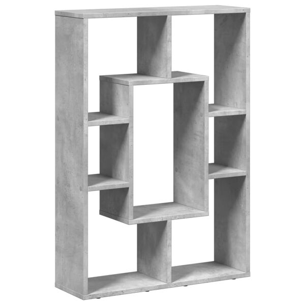 vidaXL Βιβλιοθήκη Γκρι Σκυροδέματος 63x20x90 εκ. Επεξεργ. Ξύλο