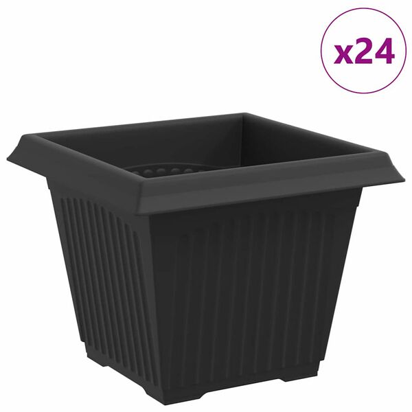 vidaXL &Tau;&epsilon;&tau;&rho;ά&gamma;&omega;&nu;&eta; &Gamma;&lambda;ά&sigma;&tau;&rho;&alpha; &gamma;&iota;&alpha; &Lambda;&omicron;&upsilon;&lambda;&omicron;ύ&delta;&iota;&alpha; 24 pcs &Mu;&alpha;ύ&rho;&omicron; 43 x 43 x 33.5 &epsilon;&kappa;