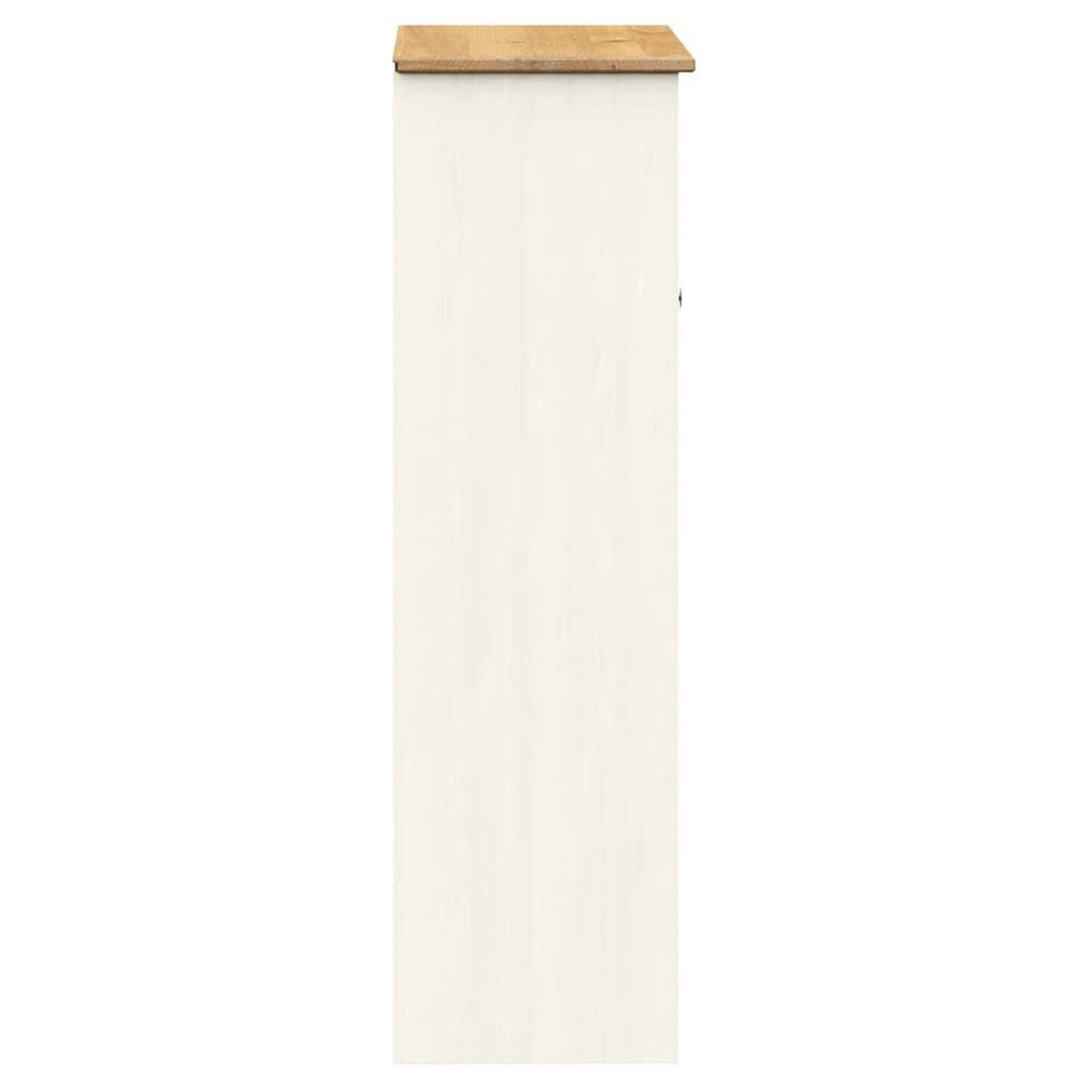 vidaXL Πάνω Ντουλάπι-Βιτρίνα VIGO Λευκό 78x30x100 εκ Μασίφ Ξύλο Πεύκου