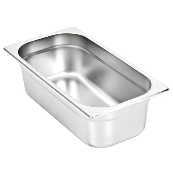 vidaXL Λεκάνες Gastronorm 8 τεμ. GN 1/3 100 χιλ. από Ανοξείδωτο Ατσάλι