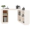 vidaXL Γραφείο Λευκό 110x50x75 εκ. από Μασίφ Ξύλο Πεύκου