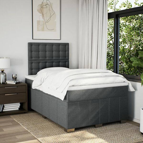 vidaXL &Kappa;&rho;&epsilon;&beta;ά&tau;&iota; Boxspring &mu;&epsilon; &Sigma;&tau;&rho;ώ&mu;&alpha; &Sigma;&kappa;&omicron;ύ&rho;&omicron; &Gamma;&kappa;&rho;&iota; 120x200 &epsilon;&kappa;. &Upsilon;&phi;&alpha;&sigma;&mu;ά&tau;&iota;&nu;&omicron;