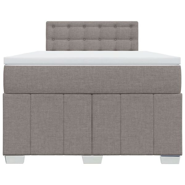vidaXL &Kappa;&rho;&epsilon;&beta;ά&tau;&iota; Boxspring &mu;&epsilon; &Sigma;&tau;&rho;ώ&mu;&alpha; Taupe 120x190 &epsilon;&kappa;. &Upsilon;&phi;&alpha;&sigma;&mu;ά&tau;&iota;&nu;&omicron;