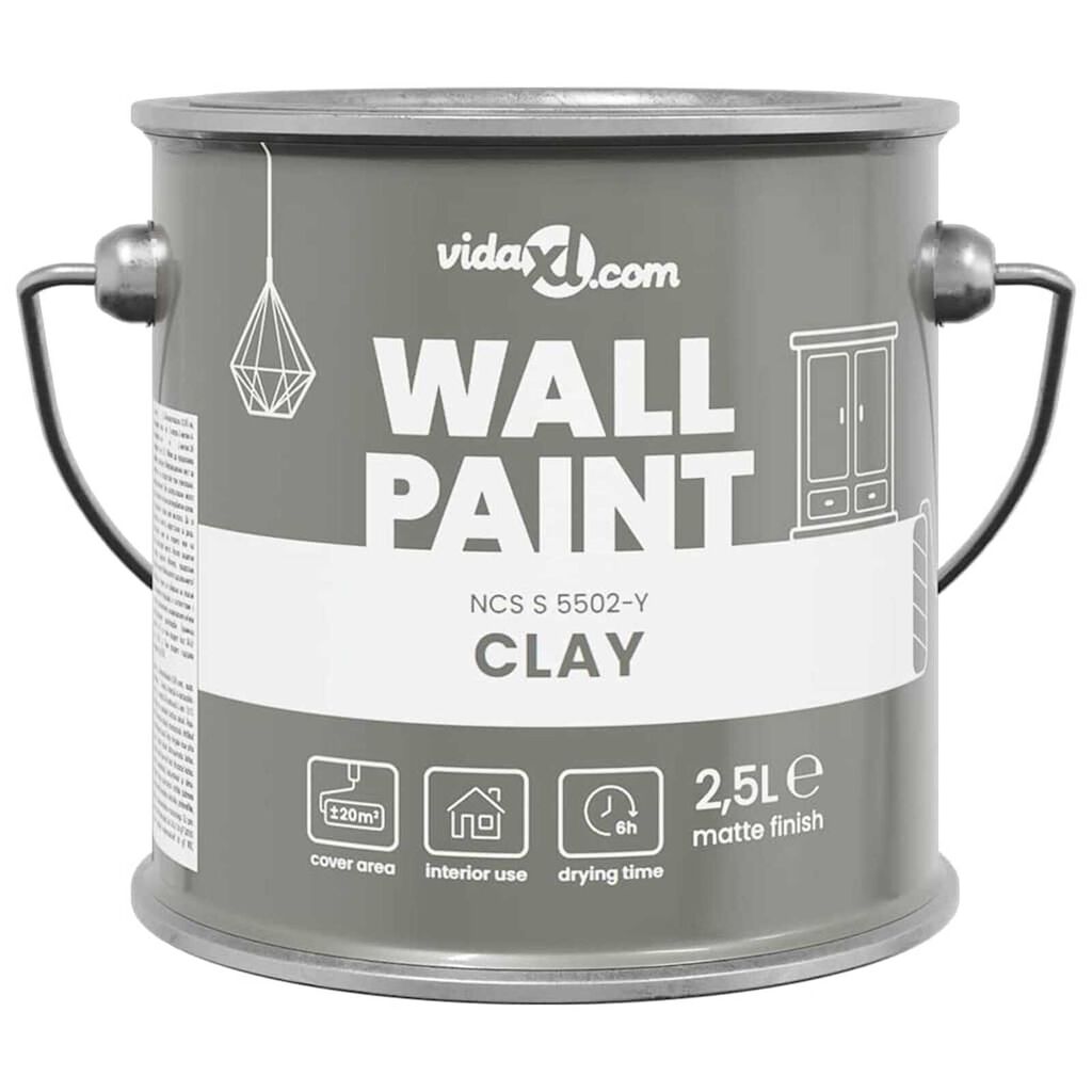 vidaXL Βαφή τοίχου Πηλός 16.5 x 16.5 x 15.9 εκ.