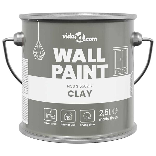 vidaXL Βαφή τοίχου Πηλός 16.5 x 16.5 x 15.9 εκ.