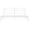 vidaXL Πλαίσιο Κρεβατιού με Κεφαλάρι Λευκό 180x200 εκ. Μεταλλικό