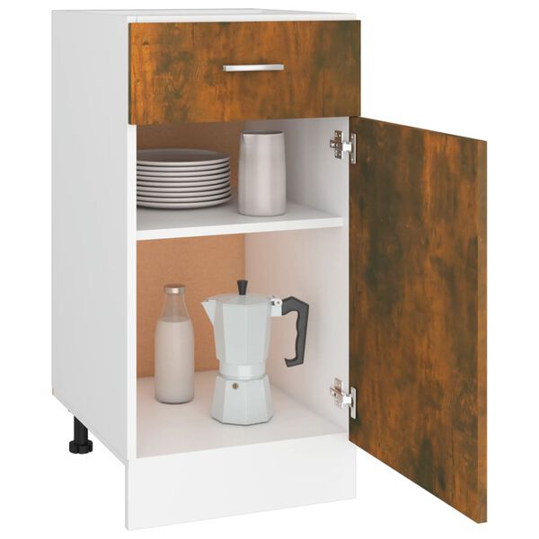 vidaXL Έπιπλο Με Συρτάρι Lyon Καπνιστή Δρυς 40x46x81,5εκ.