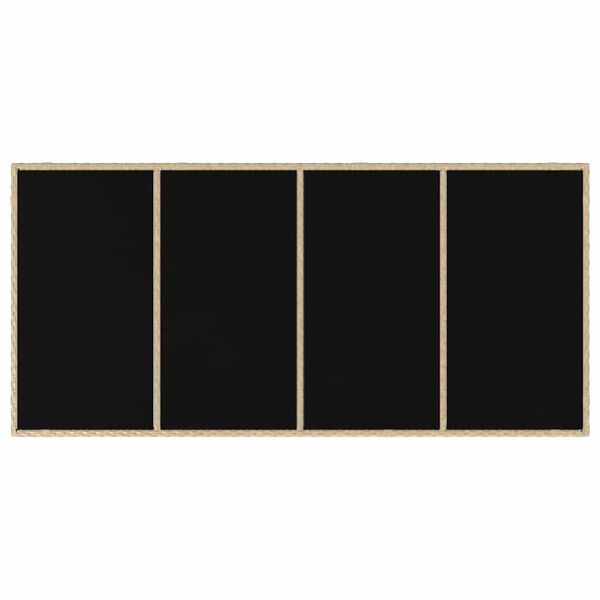 vidaXL Σέτ φαγητού για κήπο 7 pcs Μπεζ και Μαύρο 190 x 90 x 75 cm