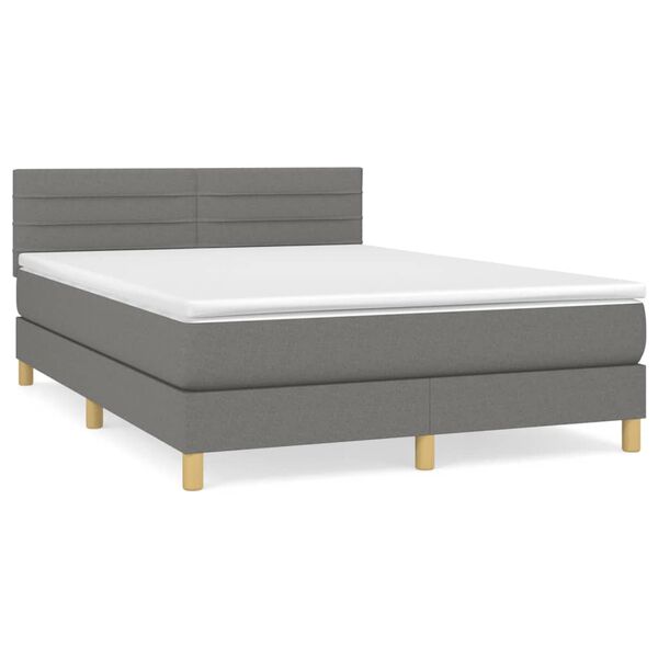 vidaXL &Kappa;&rho;&epsilon;&beta;ά&tau;&iota; Boxspring &mu;&epsilon; &Sigma;&tau;&rho;ώ&mu;&alpha; &Sigma;&kappa;&omicron;ύ&rho;&omicron; &Gamma;&kappa;&rho;&iota; 140x200 &epsilon;&kappa; &Upsilon;&phi;&alpha;&sigma;&mu;ά&tau;&iota;&nu;&omicron;