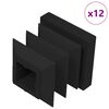 vidaXL &Kappa;&alpha;&pi;ά&kappa;&iota;&alpha; &Tau;έ&lambda;&omicron;&upsilon;&sigmaf; 12 pcs &Mu;&alpha;ύ&rho;&omicron; 15 x 15 x 15 &chi;&iota;&lambda;&iota;&omicron;&sigma;&tau;ά PP