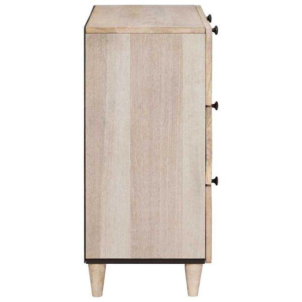 vidaXL Πλαϊνό γραφείο 3 pcs Λευκό 60 x 33 x 75 cm Μασίφ ξύλο μάνγκο