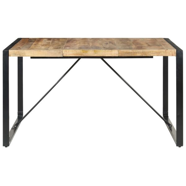 vidaXL Τραπεζαρία 140 x 140 x 75 εκ. από Ακατέργαστο Ξύλο Μάνγκο