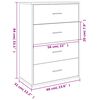 vidaXL Βοηθητικά Ντουλάπια 2 τεμ. Καφέ Δρυς 60x31x84 εκ. Επεξ. Ξύλο