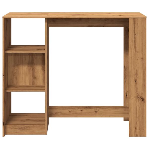 vidaXL Τραπέζι Κονσόλα με Ράφι Καφέ Δρυς 124x46x103,5εκ. Επεξεργ. Ξύλο