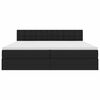 vidaXL Κρεβάτι με αποθηκευτικό χώρο και στρώμα Μαύρο 200 x 200 cm