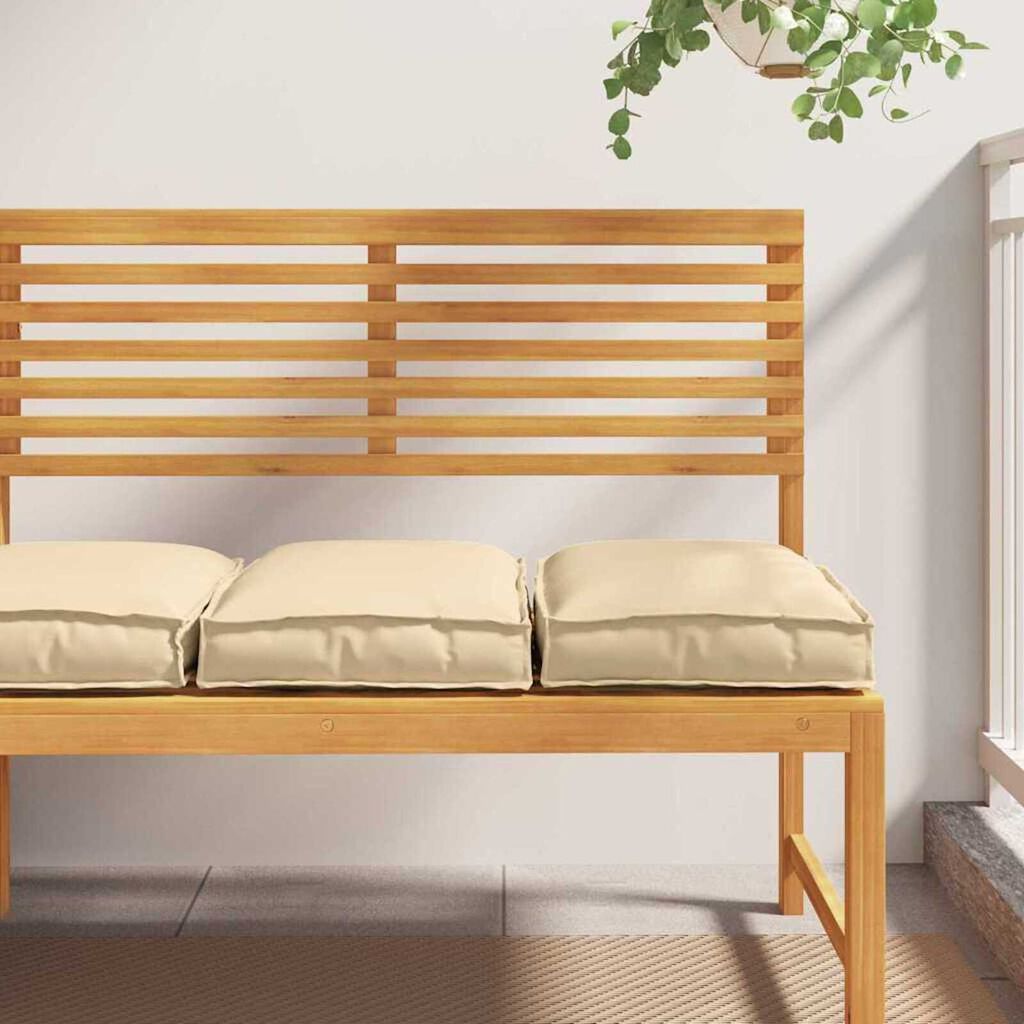 vidaXL Μαξιλάρι παλέτας για κάθισμα 2 pcs Μπεζ 40 x 40 x 8 εκ.